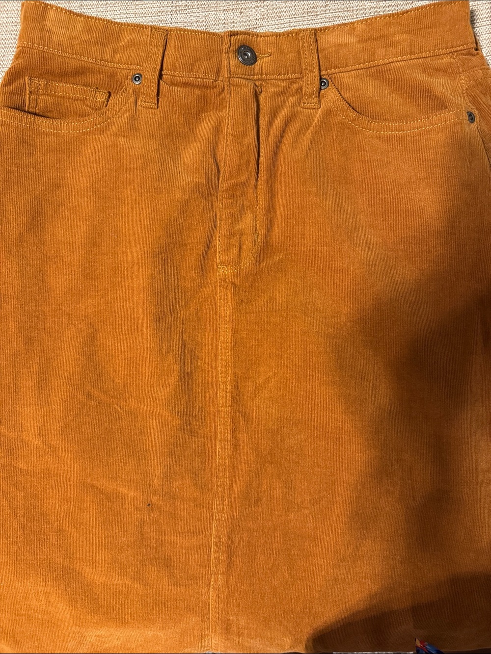 St. John's Bay Men's Corduroy Pants in Rust Orange